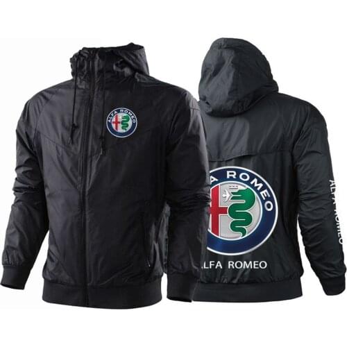 2021 Alfa Romeo Summer Male Mens Comfortable Sports Punk Designer Fleece Sweatshirt Custom Zipper Hoodies Zipper Patchwork Hara