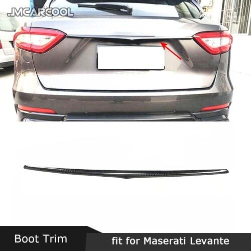 Fit For Maserati Levante 2016-2019 Rear boot Cargo Lid Trim Cover Carbon Fiber Decorating Strip Sticker Car Styling