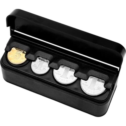 Portable Plastic Coin Box Taxi Car Coin Change Box Coin Dispenser Money Storage Box Organizer Holder For 1.9 2.5 2.7cm Coin