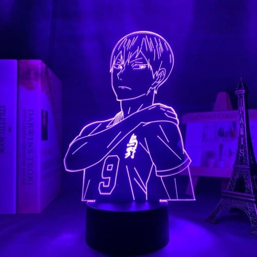 Anime Night Light Haikyuu Tobio Kageyama for Bedroom Decor Nightlight Kids Child Birthday Gift Manga 3d Lamp Kageyama Haikyu