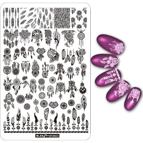 1Pcs Nail Art Image Plate Nail Template Beauty Stamper Nail Disk 9.5*14.5cm ZJOY PLUS Design Nail Stamping Tools