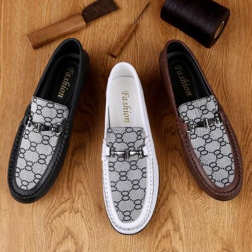 Genuine Leather Shoes Men Loafers Shoes 2021 Fashion Slip-on Moccasins Boat Male Footwear Mens Casual Driving Shoes Mens Flats