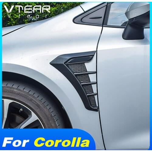 Vtear Exterior Body Decoration Fender Cover Leaf Trim Frame Accessories Car Anti-scratch ABS Parts For Toyota Corolla Sedan 2021