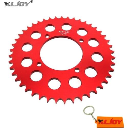 XLJOY 428 45Teeth 76mm Aluminum Billet Rear Sprocket For SDG Wheel 50cc-190cc Pit Dirt Bike Thumpstar WPB Atomic HZ SSR Piranha