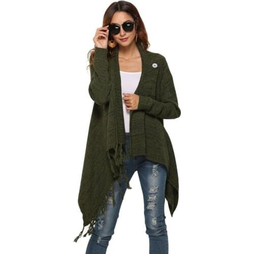 Plus Size Casual Sweater Coat For Women 2021 Autumn Winter Vintage Long Sleeve Single Button Knitted Fashion Elegant Sweaters