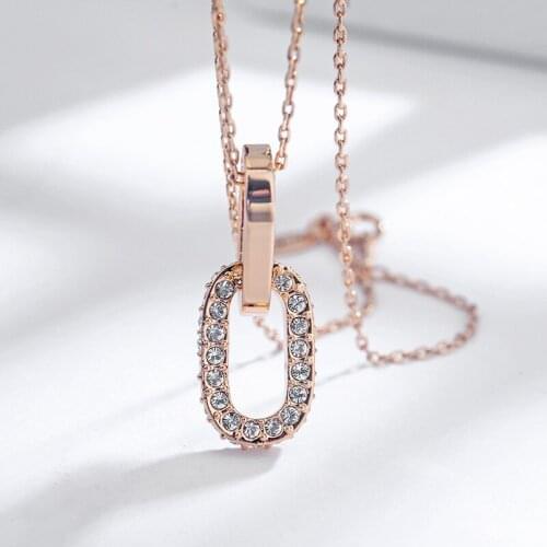 2 Colors personality crystal necklace female Crystal from Swarovskis For Women 2021 European Fashion Jewelry Jewelry