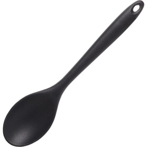 1pcs Silicone Spoon Non-Stick Oval Tablespoon Tableware Rice Ladle Stirring Dinner Scoops Kitchen Supplies Cooking Tool