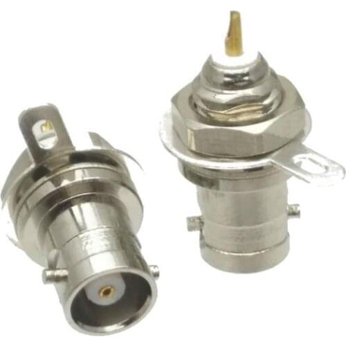 10pcs Connector mini*BNC female bulkhead solder cup desk mount COAXIAL