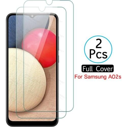2Pcs Tempered Glass For Samsung Galaxy A02s SM-A025F/DS Protection Film HD Shield Sklo Light 6.6inch Full Cover A02s A 02s 02 s