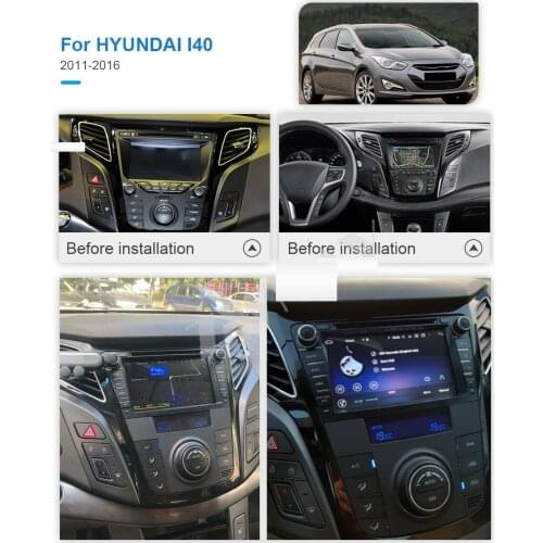 Wireless Carplay Android 10.0 4+128G Player GPS Navigation For 2011-2016 HYUNDAI I40 Auto Audio Stereo Radio Recorder Head Unit