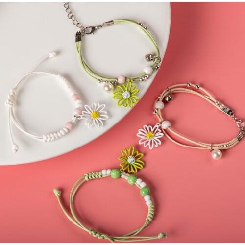 Flower Pendant Fashion Hand Made Bracelet Bracelets Bangles DIY rope chain bracelet gift for women Wholesale #XN020