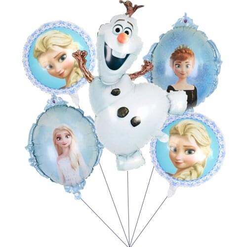 Disney Olaf Cartoon Elsa Anna Princess Foil Number Balloons Baby Shower Girls Birthday Party Decorations Supplies Girls Gifts