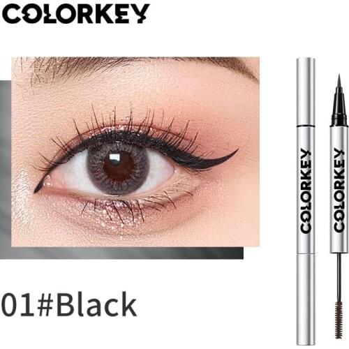 Colorkey Dual-end Pen Eyeliner Mascara Ati Smudge Lasting, Extremely Thin, Thick, Curling And Waterproof Long-lasting New TSLM1