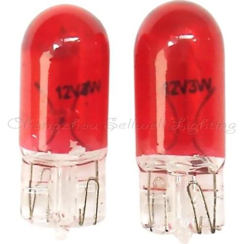 Good!12v 3w T10 Red Auto Lighting Lamps Free Shipping B066