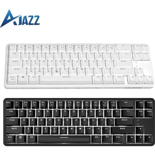 Ajazz K680T Wired / Bluetooth Mechanical Keyboard 68 Keys with Anti-ghosting Design Black White Keyboard for Gaming Games Office