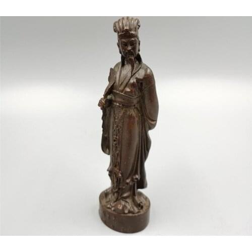 Collection of new pure copper articles, bronzes, flowers and birds, figure decorations, antique crafts, Mr. Wolong, Mr. Zhu Geli