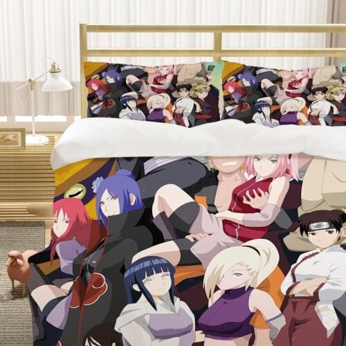 3D Printing Bedding Set Anime Children Adult Duvet Cover Set Large Double Bed Home Housse De Couette Cartoon Anime Gift