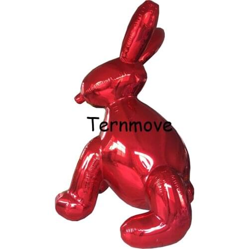 Red giant inflatable mirror rabbit ball for decoration PVC inflatable christmas balloon advertising inflatable mirror model