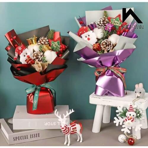 35CM 12CM 11CM Creative Valentines Day Preserved FlowerArtificial Flowers Gift Decorative Safe Xmas Artificial Flower Bouquet
