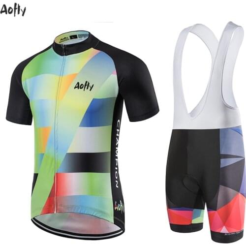 ASTANA team summer Multicolor Cycling JERSEY Bike Pants set mens Ropa Ciclismo Breathable clothing Bicycle clothing Cycling wear