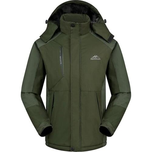 Ski suit jacket plus velvet thick cotton jacket mens jacket warm cold-proof mountaineering suit