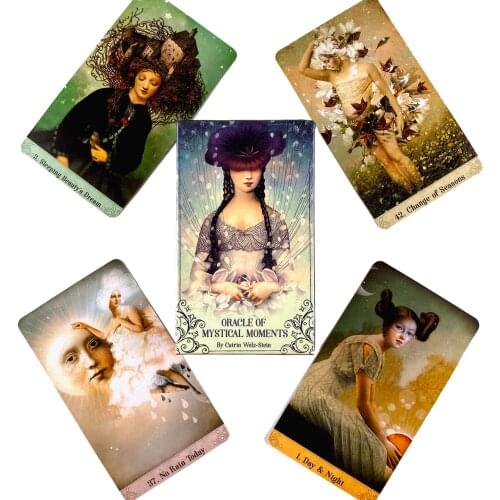 Mystical Moments Oracle Cards Leisure Party Table Game High Quality Fortune-telling Prophecy Tarot Deck With Guide Book