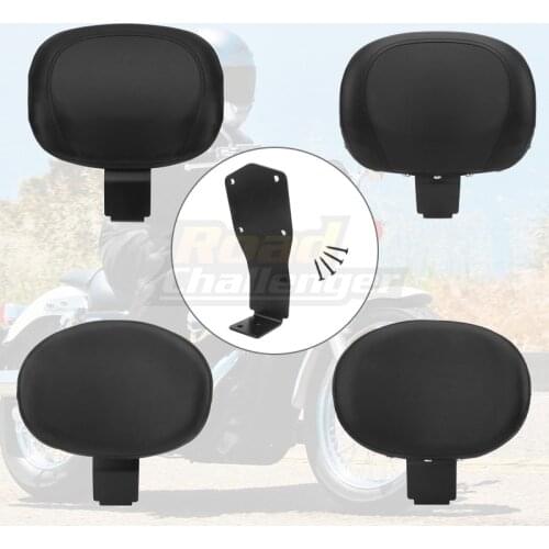 Motorcycle Rider Sissy Bar Cushion Pad For Yamaha V-Star 650 XVS 400 650 1998-2017 Front Driver Rider Backrest