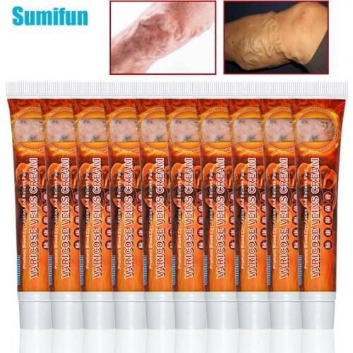 10PCS Sumifun 2020 New Varicose Veins Treatment Cream 100% Original Vasculitis Phlebitis Spider Medical Pain Relief Ointment