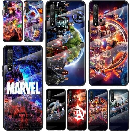 Marvel The Avengers For Honor 30 20 10 9X 8X Pro Plus Lite Tempered Glass Hot New Shell Luxury Cover Phone Case