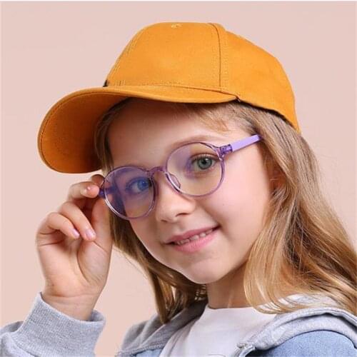 Kids blue light glasses Children Fashion Round Glasses Computer radiation protection boy girl TR90 Clear Lens Eyeglasses Frame