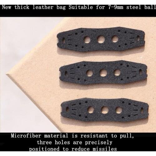 1.8mm Hunting Microfiber Leather Slingshots Pouches With Center Hole For Outdoor Catapults Sling Shots Fish Accessories