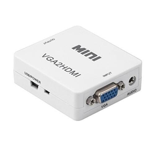 Mini VGA To HDMI HD 1080P HDTV Video Audio Converter Box Adapter For PC Laptop A Free Shipping