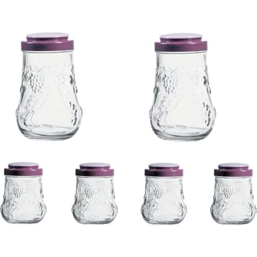 Pasabahce Garden Glass Jar-Jar of Rations 6'lı Set