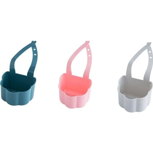 Kitchen Sink Drain Basket Hanging Bag Faucet Sponge Shelf Dishwashing Sink No Hole Storage Hanging Basket