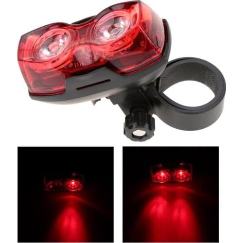 Cycling Bicycle Clamp Tail Light 2 LED Bike Flashing Rear Lamp Safety Light Ultra-bright Quick Release 3 Modes Bike Light