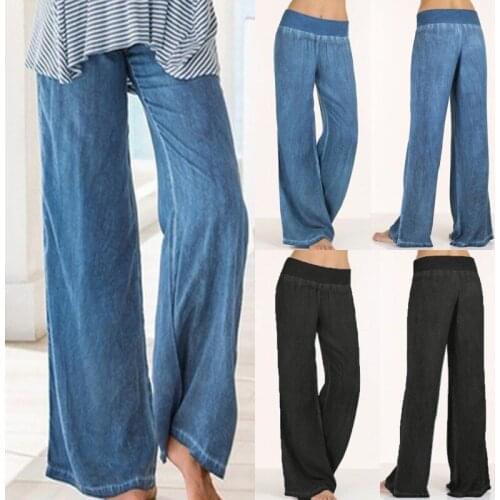 Plus Size Jeans Womens Thin Wide Leg Pants Casual Streetwear Vintage Baggy Jeans Fashion Trousers Pantalones Vaqueros Mujer