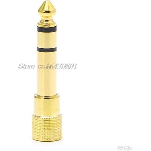 1Pc 6.5mm 1/4"Male plug to 3.5mm 1/8"Female Jack Stereo Headphone Audio Adapter Newest