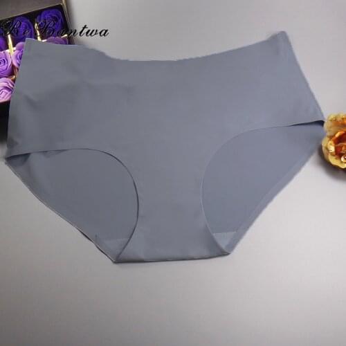 1Pieces Women Seamless Panties Plus Size 3XL 4XL Briefs Silk High Quality Underwear Female Large Size Womens Underpant Lingerie