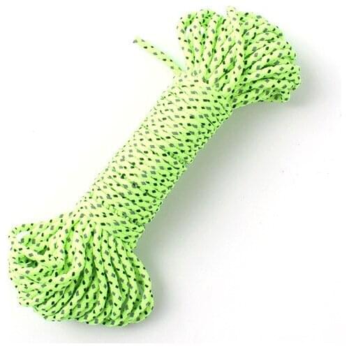 10m reflective rope outdoor 2.5mm tent fixed rope double reflective strip canopy draw rope wind rope high recognition at night