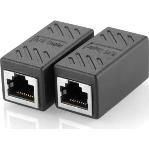 100pcs/lot 8P8C RJ45 Lan Cable Connector Female to Female RJ45 Cat7/6/5e LAN Ethernet Extension Cable Network Extender Adapter