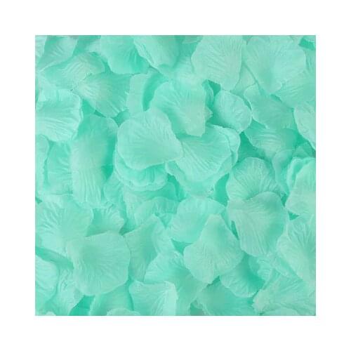 100pcs/lot Mint green Silk Rose Petals Flower Celebration Wedding Party Banquet Decor Many Colors