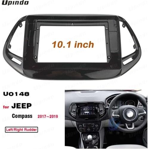 2 Din 10.1 Inch Car Radio Plastic Fascia Panel Frame for JEEP Compass 2017 2018 2019 Installation DVD GPS Mp5 Dash Mount Kit