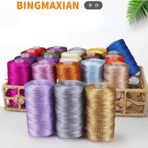 3pcs 100g/ball Hollow Line Plus Nylon Rope Bright Silk Hollow Wire Weaving Hat Cup Bag Bag Hooked Shoes Trinkets