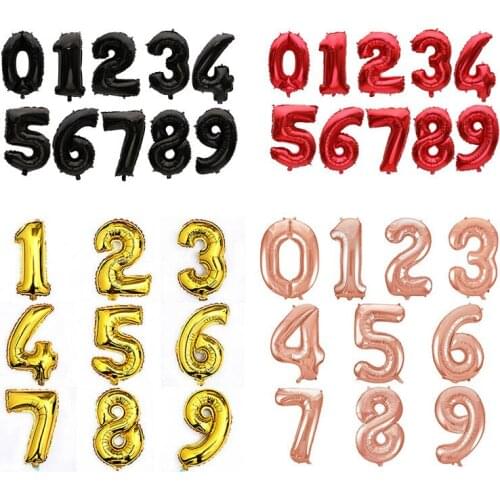 32 inch Big Foil Birthday Balloons Helium Number Balloons Happy Birthday Party Decorations Kids Toy Figures Wedding Air Globos