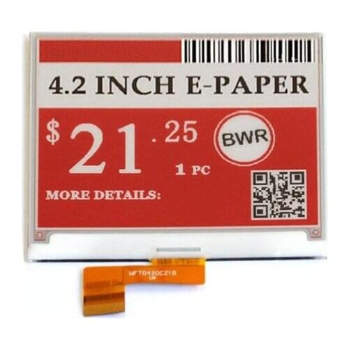 4.2 inch 24P SPI Red White Black Eink E-Paper LCD Display Screen UC8276 Drive IC 400*300