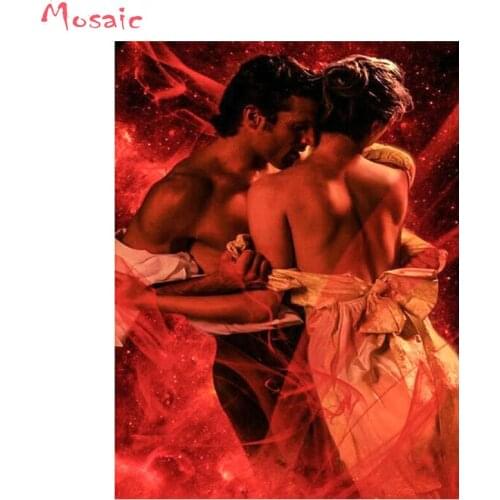 5D Diamond Painting cross stitch couple hugging DIY full square Diamond Embroidery love kiss Kits rhinestone Paste needlework