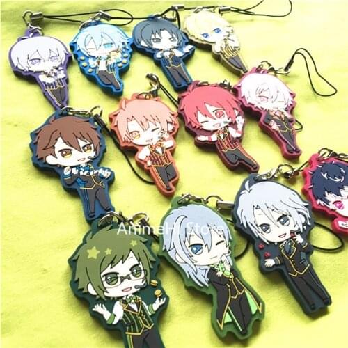 Anime IDOLiSH7 Keychain Figure Doll Osaka Sogo Yotsuba Tamaki Izumi Iori Kujo Tenn Nanase Riku PVC Keyring Bag Pendant for Gift