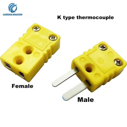 Free shipping 5pc Original thermocouple K type temperature sensor connector Female Male socket quick connector