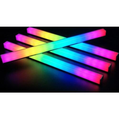 COOLMOON 30cm 5V/3Pin Small 4Pin Light Strip Aluminum Magnetic RGB LED Color Atmosphere Lamp for PC Case Chassis