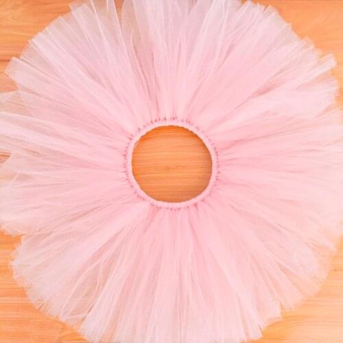 Baby Pink Fluffy Tutu Skirt Baby Girl Birthday Party Tulle Skirt Flower Girls Wedding Costume Kids Dance Performance Ballet